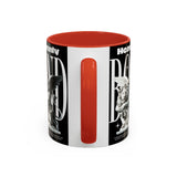 Heavenly Bond Accent Coffee Mug 11oz 15oz Angel And Lion Statue Spiritual Artistic Graphic Ceramic Cup Bold Motivational Streetwear Inspired Fashion Drinkware