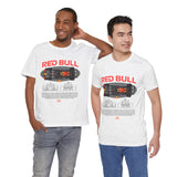 Formula One Style Open Wheel Racing Car Overhead Graphic Unisex Tee Motorsport Performance Streetwear Inspired By Red Bull Racing Colors High Speed Track Culture Design For Racing Fans