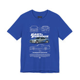 Silver Blue Street Racing Artwork Unisex Heavy Cotton Tee High Performance Inspired Graphic Shirt For Car Lovers And Urban Streetwear Fans