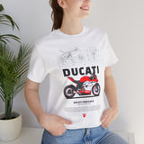 Italian Superbike Panigale Style Racing Motorcycle Graphic Unisex Heavy Cotton Tee Premium Streetwear T Shirt for Riders Bikers Enthusiasts and Everyday Wear