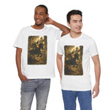 Medieval Knight On Horseback Fantasy Art Unisex Heavy Cotton Tee Epic Warrior Adventure Graphic Shirt Heroic Battle Scene Streetwear Bold Artistic Design