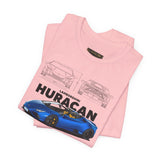 Exotic Blue Supercar Roadster Blueprint Art Unisex Heavy Cotton Tee Premium Streetwear Car Enthusiast Gift Performance Inspired Design Shirt