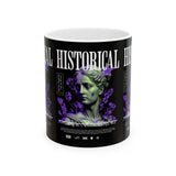 Historical Greek Roman Statue Art Print Ceramic Mug Unisex Premium Coffee Tea Cup With Classical Aesthetic Design