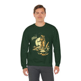 Lunar Legacy Astronaut Art Unisex Heavy Blend Crewneck Sweatshirt Bold Space Exploration Graphic Streetwear Pullover Premium Cosmic Design Soft Fleece Warm Comfortable Everyday Wear Perfect Gift for...