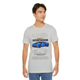 Blue Hypercar Blueprint Unisex Heavy Cotton Tee High Performance Streetwear Design for Car Enthusiasts Racers and Speed Lovers