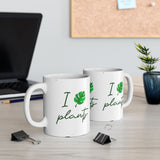 I Love Plants Ceramic Mug Coffee Cup Botanical Leaf Design Gardening Nature Lover Eco Friendly Sustainable Plant Parent Gift For Gardeners And Green Living