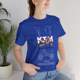 KTM 250 EXC Dirt Bike Blueprint Unisex Heavy Cotton Tee Motocross Enduro Racing Inspired Graphic T Shirt For Riders And Adventure Lovers