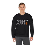 Mars Exploration Unisex Crewneck Sweatshirt Futuristic Space Adventure Graphic Cozy Sci Fi Design Inspirational Streetwear Perfect Gift for Space Lovers and Dreamers