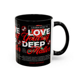 Love Yourself Deep Accent Coffee Mug 11oz 15oz Self Love Motivational Quote Cup Rose Graphic Positive Affirmation Daily Inspiration Empowerment Gift Mug