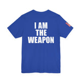 I Am The Weapon Unisex Heavy Cotton Tee Motivational Tactical Mindset Streetwear Bold Warrior Energy Graphic TShirt For Confidence Training Gym Wear Everyday Power Statement