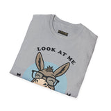 Laughing Donkey Fun Cartoon Unisex Heavy Cotton Tee Bold Humor Streetwear Trendy Graphic Shirt Perfect Gift for Friends Birthdays Casual Wear