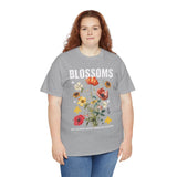 Blossoms Floral Graphic Unisex Heavy Cotton Tee Comfortable Streetwear Timeless Charm Motivational Nature Inspired T Shirt Perfect Gift for Garden Lovers Friends Birthdays Casual Everyday Wear