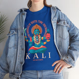 Kali Goddess Unisex Heavy Cotton T Shirt Hindu Spiritual Graphic Tee Maa Kali Mahakali Divine Shakti Protector Destroyer Of Evil Indian Mythology Devotional Streetwear Festival Wear Gift For Navratri...