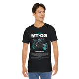 MT03 Inspired Lightweight Street Motorcycle Art Unisex Heavy Cotton Tee Bold Rider Graphic Streetwear Apparel