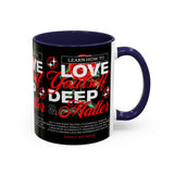 Love Yourself Deep Accent Coffee Mug 11oz 15oz Self Love Motivational Quote Cup Rose Graphic Positive Affirmation Daily Inspiration Empowerment Gift Mug