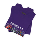 Formula 1 High Performance Triple Racing Machines Unisex Heavy Cotton Tee Dynamic Motorsport Inspired Streetwear Graphic Shirt for Speed Lovers and Premium Casual Style