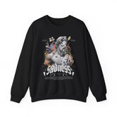 Sadness Crewneck Sweatshirt Unisex Heavy Blend Greek Statue Art Design Emotional Aesthetic Streetwear Gothic Vintage Fashion Artistic Expression Pullover