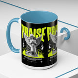 Praise Angel Statue Graphic Ceramic Mug Gothic Spiritual Coffee Tea Cup Bold Streetwear Design