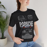 Porsche 911 GT3 RS Technical Blueprint Inspired Illustrated Racing Car Graphic T Shirt High Performance Motorsport Engineering Streetwear Unisex Heavy Cotton Tee Gift For Car Enthusiasts