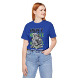 Money Mindset Unisex Jersey Short Sleeve Tee Graphic Black T Shirt Hustle Grind Wealth Entrepreneur Motivational Streetwear Bold Artistic Fashion Outfit