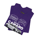 Camaro American Muscle Power Coupe Illustration Unisex Heavy Cotton Tee Premium Streetwear Graphic for Gearheads and Car Enthusiasts