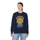 Golden Dreams Silver Reality Money Graphic Unisex Heavy Blend Crewneck Sweatshirt Hustler Motivational Dollar Cash Streetwear