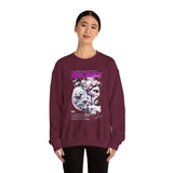 Unisex Heavy Blend Crewneck Sweatshirt Apocalypse Chaos Graphic Pullover Black Greek Statue Vaporwave Streetwear Bold Futuristic Artistic Fashion Outfit