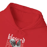 Blessed Angel Statue Graphic Unisex Heavy Blend Hooded Sweatshirt Gothic Streetwear Aesthetic Spiritual Bold Artistic Fashion Hoodie