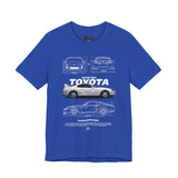 Toyota Supra Blueprint MK4 Japanese Sports Coupe Inspired Graphic T Shirt JDM Performance Streetwear Racing Culture Automotive Art Unisex Tee
