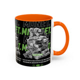 Money Mindset Accent Coffee Mug 11oz 15oz Motivational Hustle Grind Wealth Entrepreneur Graphic Ceramic Mug Bold Streetwear Inspired Success Lifestyle Cup