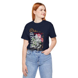 Blessed Praying Hands Floral Christian Graphic Unisex Jersey Short Sleeve Tee Faith Inspired Religious Streetwear Bold Motivational T Shirt