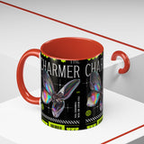 The Charmer Butterfly Accent Coffee Mug 11oz 15oz Black Two Tone Ceramic Cup Aesthetic Iridescent Butterfly Design Gift for Coffee Lovers
