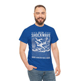 Feel The Shockwave Horizon Force Airplane Graphic Unisex Heavy Cotton Tee Military Aviation Streetwear T Shirt