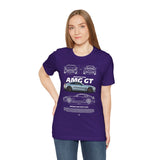Silver Grand Tourer Coupe Artwork Unisex Heavy Cotton Tee High Performance Inspired Streetwear Graphic Shirt For Car Lovers And Modern Automotive Art Fans
