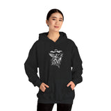 Fly High Angel Design Unisex Heavy Blend Hooded Sweatshirt Spiritual Guardian Winged Warrior Streetwear Hoodie