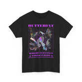 Butterfly Holographic Graphic Black Unisex Heavy Cotton bT Shirt Where Elegance Takes Flight Aesthetic Trendy Streetwear Fashion Outfit