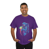 Galactic Dream Astronaut Neon Art Unisex Heavy Cotton Tee Bold Cosmic Streetwear Graphic T Shirt Vibrant Space Design Comfortable Classic Fit Everyday Wear Perfect Gift for Sci Fi Lovers and Creative...