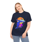 Ballena Cosmic Whale Art Unisex Heavy Cotton Tee Vibrant Geometric Ocean Design Premium Streetwear T Shirt Bold Marine Life Artwork Soft Comfortable Fit Perfect Gift for Nature Lovers and Creative Dreamers