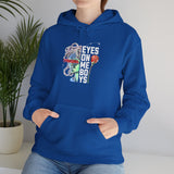 Eyes On Me Boys Medusa Hoodie Comfortable Unisex Heavy Blend Sweatshirt Mythological Streetwear Bold Empowerment Design for Self Expression Perfect Gift for Friends Birthdays Cozy Days Casual Wear
