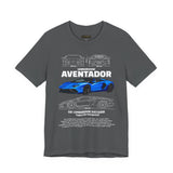 Blue Hypercar Blueprint Unisex Heavy Cotton Tee High Performance Streetwear Design for Car Enthusiasts Racers and Speed Lovers