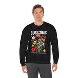 Blossoms Floral Crewneck Sweatshirt Comfortable Unisex Pullover Timeless Charm Streetwear Nature Inspired Empowerment Design Perfect Gift for Garden Lovers Friends Birthdays Cozy Days Casual Wear