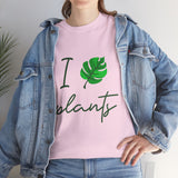 I Love Plants Unisex Heavy Cotton Tee Eco Friendly Botanical Leaf Nature Lover Green Gardening T Shirt Sustainable Plant Parent Gift For Gardeners