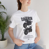 Harley Davidson Fat Bob Inspired Cruiser Motorcycle Graphic Unisex Heavy Cotton Tee Premium Biker Streetwear T Shirt for Riders Enthusiasts Everyday Wear