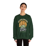 Golden Dreams Silver Reality Money Graphic Unisex Heavy Blend Crewneck Sweatshirt Hustler Motivational Dollar Cash Streetwear