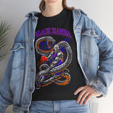 Mamba Unisex Heavy Cotton Tee Bold Serpent Power Graphic Streetwear Design Athletic Hustle Energy Inspired TShirt Symbol of Strength Resilience and Inner Mastery
