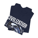 Civilization Eye Of Memory Graphic Unisex Jersey Short Sleeve Tee Futuristic Visionary Streetwear Bold Abstract Blue Eye T Shirt