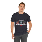 Formula 1 High Performance Triple Racing Machines Unisex Heavy Cotton Tee Dynamic Motorsport Inspired Streetwear Graphic Shirt for Speed Lovers and Premium Casual Style