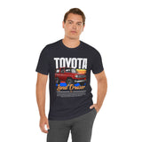 Toyota Land Cruiser Classic Off Road SUV Inspired Illustrated 4x4 Adventure Graphic T Shirt Vintage Overland Utility Vehicle Automotive Streetwear Rugged Travel Lifestyle Gift For SUV Enthusiasts