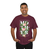 Mother Floral Design Unisex Heavy Cotton Tee Comfortable T Shirt Botanical Typography Graphic Streetwear Gift For Mom Mother’s Day Birthday Casual Everyday Wear