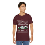 Porsche GT3 RS Inspired Blueprint Design Unisex Heavy Cotton Tee Premium Racing Streetwear Car Lovers T Shirt for Enthusiasts and Everyday Wear